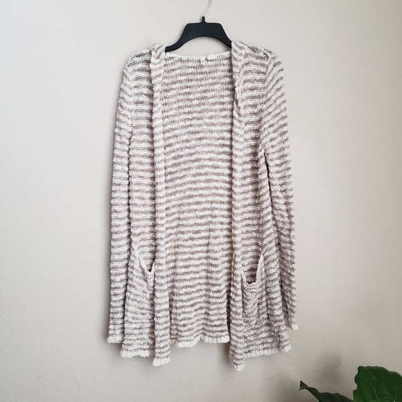 Anthropologie Moth Marled Knit Hooded Cardigan S - Picture 2 of 10